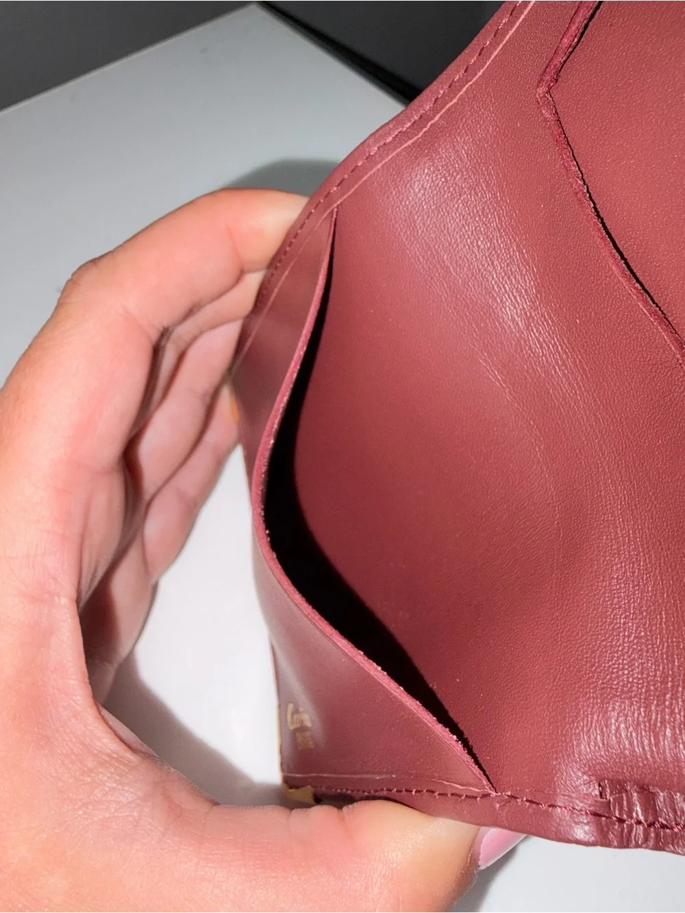 Vintage Cartier Must de Cartier Burgundy Leather Bifold Wallet